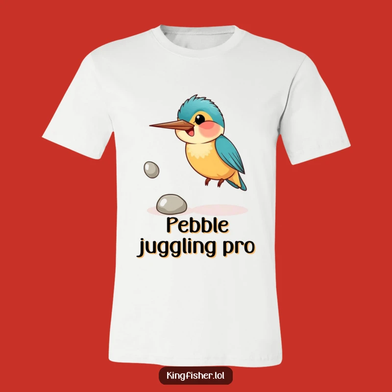 Funny Smiling Kingfisher T-Shirt: Awkward Juggler Fun Gift