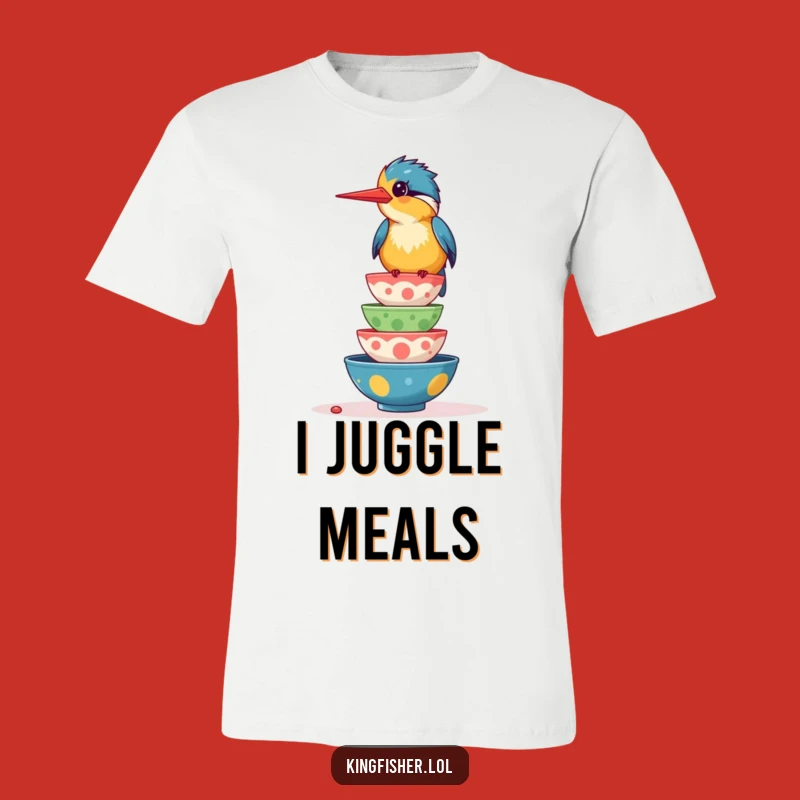 Funny Giggling Kingfisher T-Shirt: Foodie Fun for Bird Lovers Gift