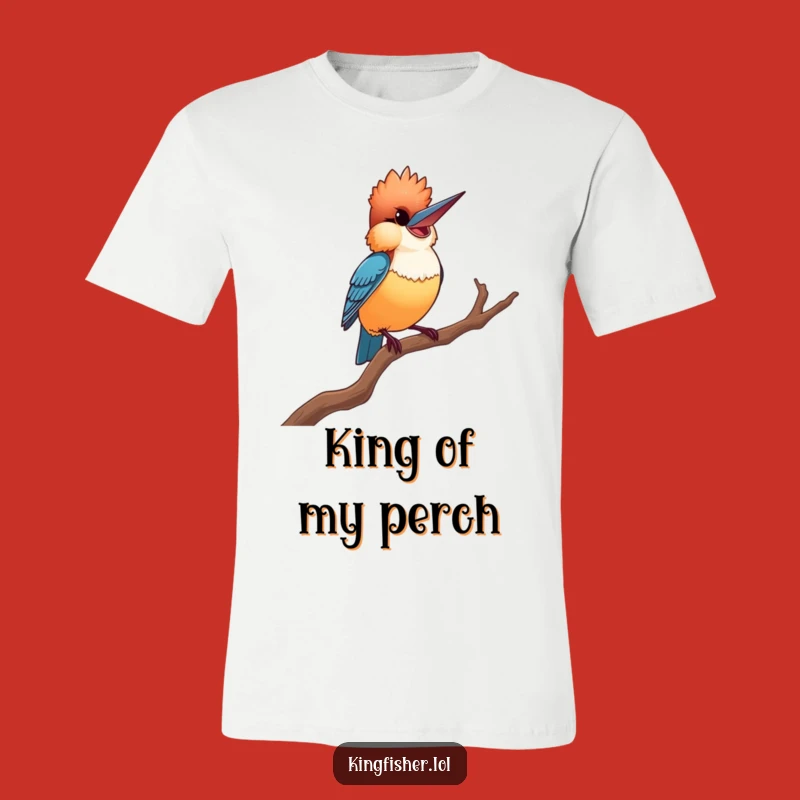 Proud Kingfisher T-Shirt: Funny Dramatic Bird Pose Tee