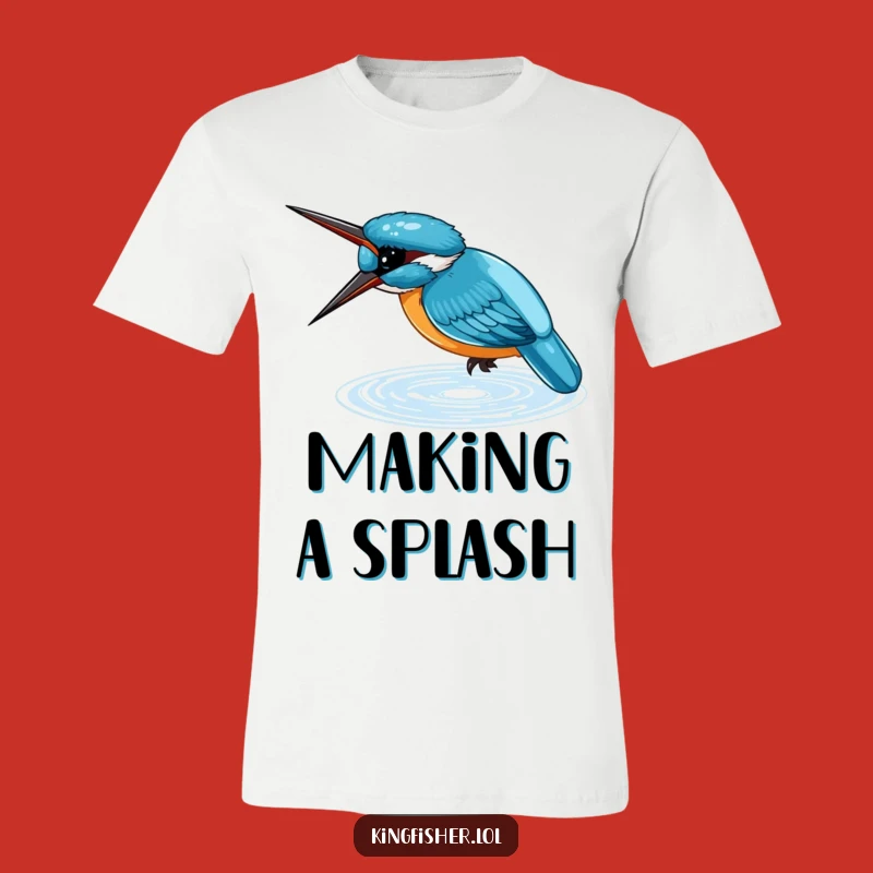 Funny Kingfisher Dive T-Shirt: Aquatic Action Design, Ideal Funny Gift