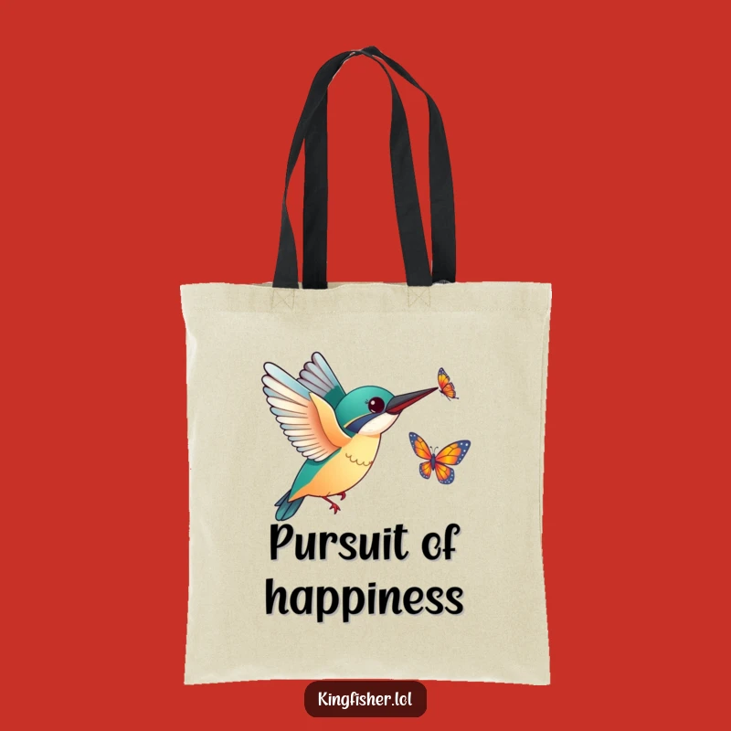 Chic Kingfisher Butterfly Tote Bag - Funny Nature Accessory