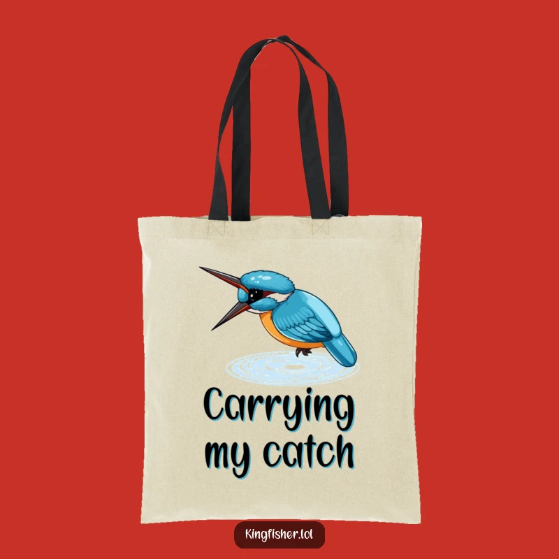 Funny Kingfisher Dive Tote Bag: Nature-Inspired Carryall, Chic Funny Gift