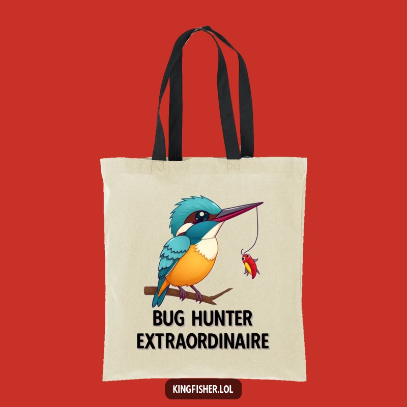 Funny Kingfisher Wink Tote Bag - Chic Bird Accessory Gift
