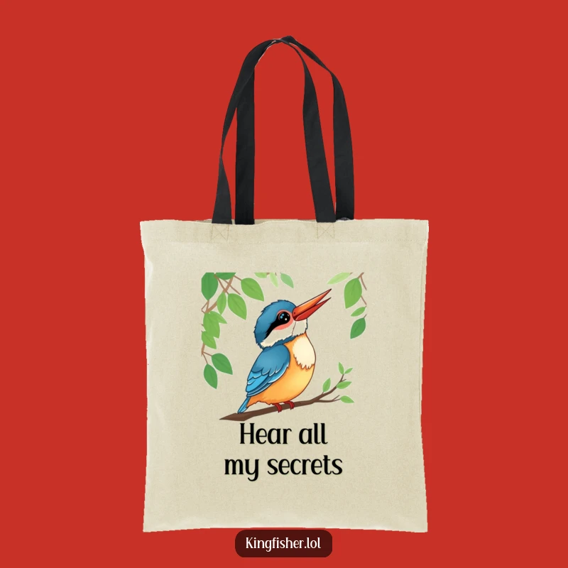 Funny Kingfisher Tote Bag: Carry Forest Whispers in Style, Ideal Nature Gift